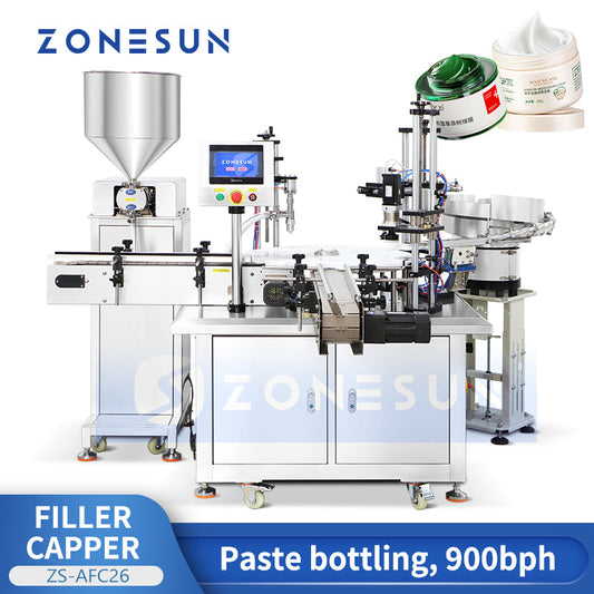 ZONESUN ZS-AFC26 Automatic Rotor Pump Paste Bottle Filling Capping Machine