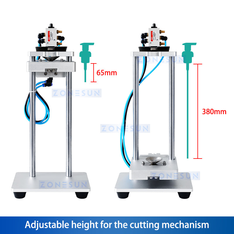 ZONESUN ZS-JG300 Pneumatic Spray Perfume Bottle Cap Dip Tube Cutting Machine