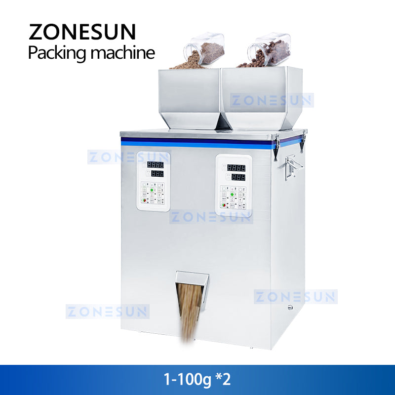 ZONESUN Digital Control Particle Granule Filling Weigher Machine ZS-GWF2