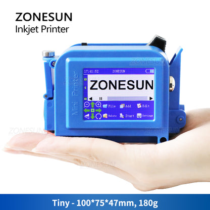 Impresora de inyección de tinta de mano portátil ZONESUN ZS-DC1