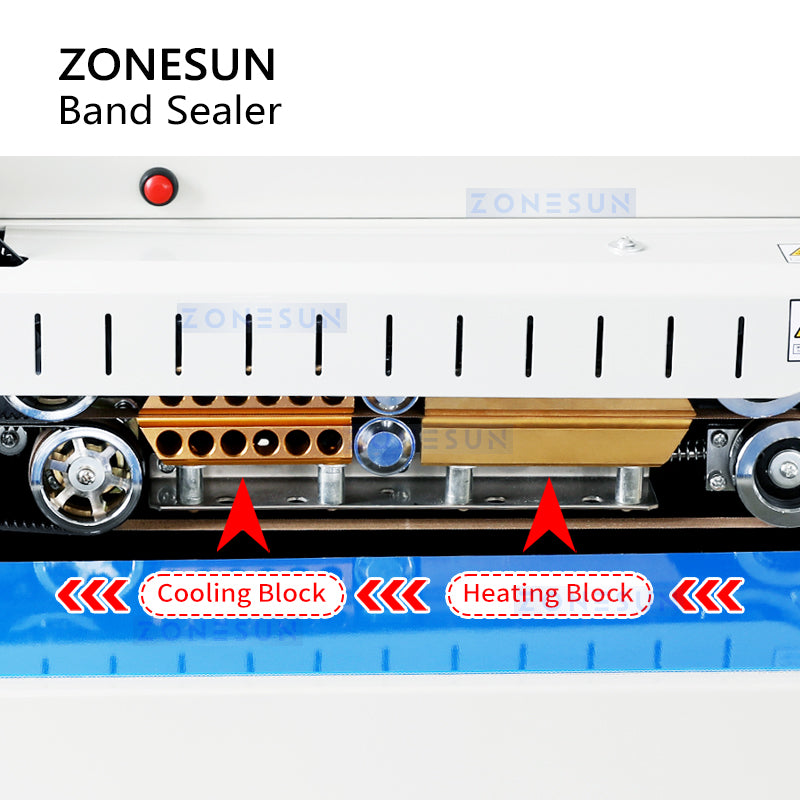 ZONESUN ZS-PM1800 Máquina automática de sellado de bolsas con codificador de fecha 