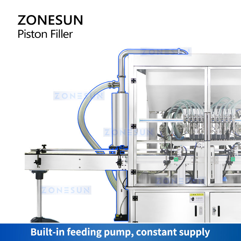 ZONESUN ZS-YT12T-12PX Automatic Piston Filler Thick Paste Filling Machine