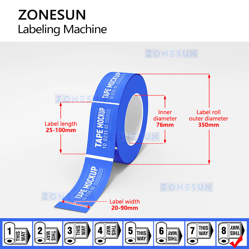 ZONESUN ZS-TBRH100 Horizontal Round Tube Labeling Machine