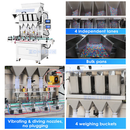 ZONESUN ZS-FAL180Z9 Automatic Granule  Packaging Production Line