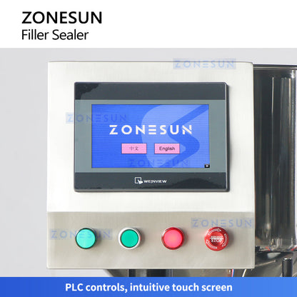 plc control filling sealing machine