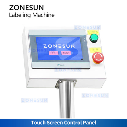 ZONESUN Automatic Bottle Neck and Body Round Labeling Machine ZS-TB822R