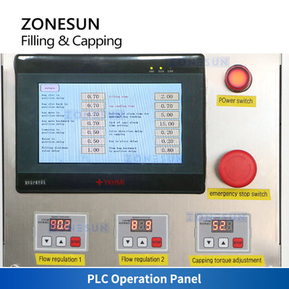 ZONESUN ZS-ASP2 Automatic Spout Pouch Piston Pump Liquid Filling Capping Machine