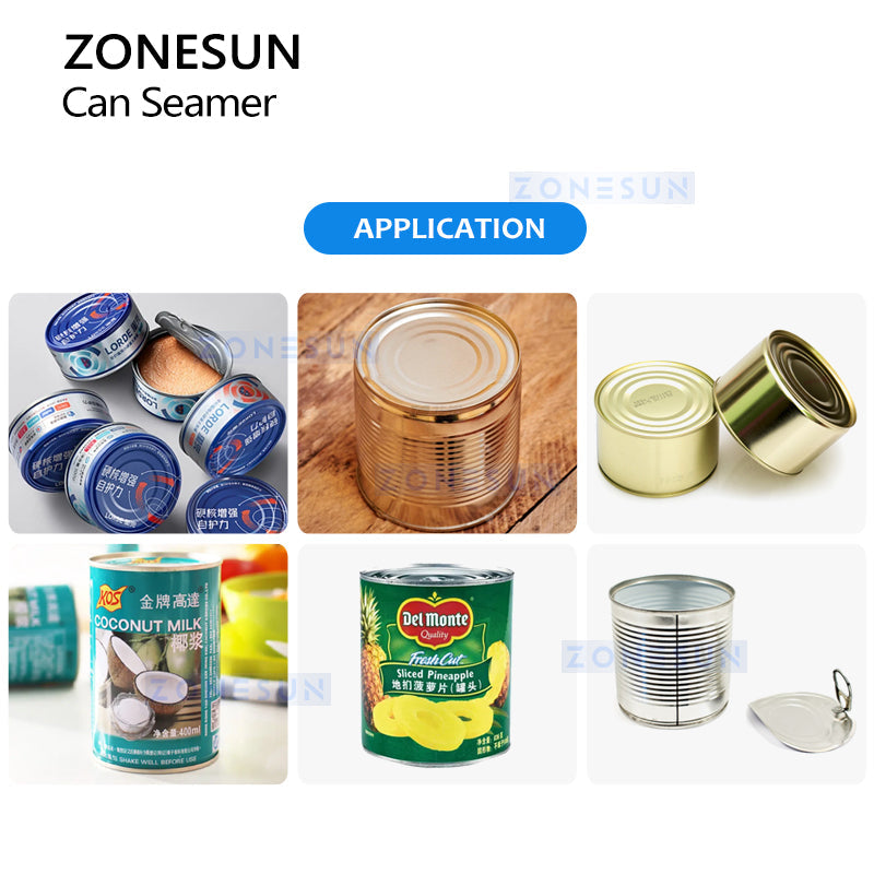 ZONESUN ZS-CS1 Can Sealing Machine Large-sized Cylindrical Cans Seamer