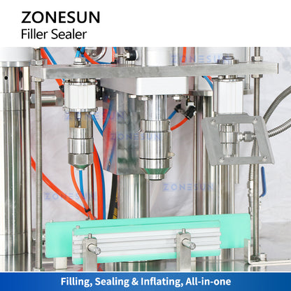 ZONESUN ZS-QW254 Aerosol Aluminum Can Liquid Filling and Sealing Machine