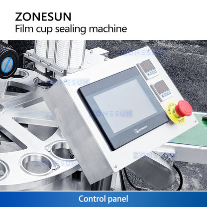 ZONESUN ZS-AFS1800 Film Cup Filling Sealing Machine For Yogurt Jelly Packaging