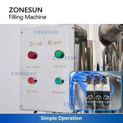 ZONESUN ZS-CF4 Carbonated Drinks Beverage Liquid Filling Machine