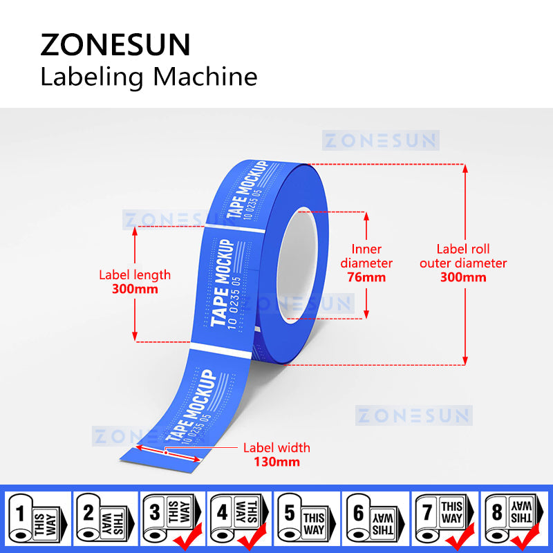 ZONESUN ZS-TB150RP Desktop Round Bottle Label Applicator