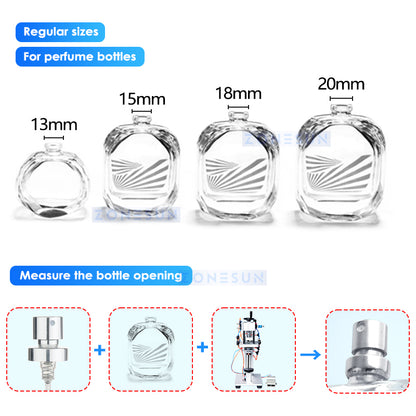 ZONESUN ZS-YG08 13/15/18/20mm Pneumatic Perfume Capping Machine