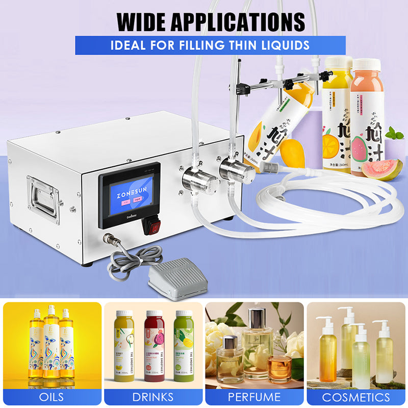 ZONESUN ZS-MPZ2 Semi-automatic Magnetic Pump Liquid Filling Machine