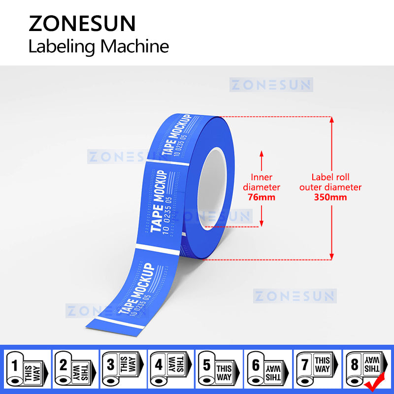 ZONESUN Automatic ZS-TB822S Positioning Round Labeling Machine With Date Coder