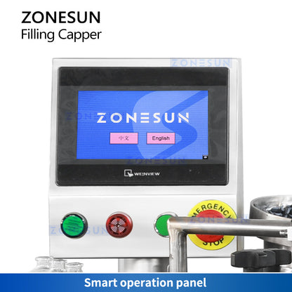 ZONESUN ZS-AFX10 Vial Bottle Filling and Capping Stoppering Monoblock Machine