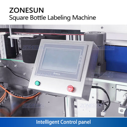 ZONESUN ZS-SL25 Automatic Square Bottle Labeling Machine Jar Cans Labeler