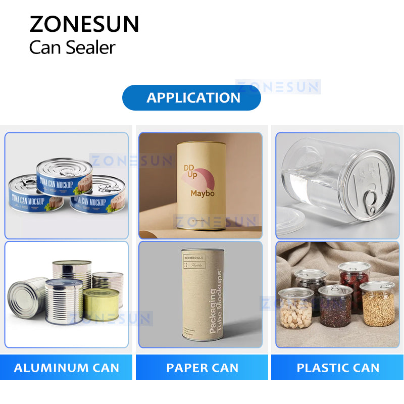 ZONESUN ZS-AFK300 35-130mm Automatic Electric Can Capping Sealing Machine