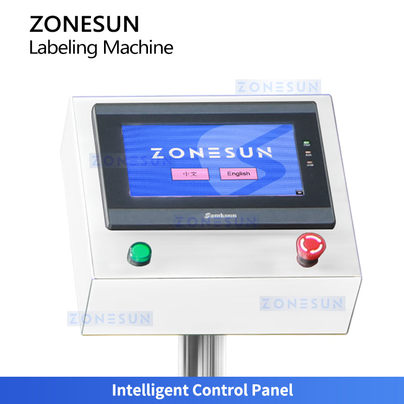 ZONESUN ZS-TB770 Top & Body Labeling Machine for Tapered Bottles