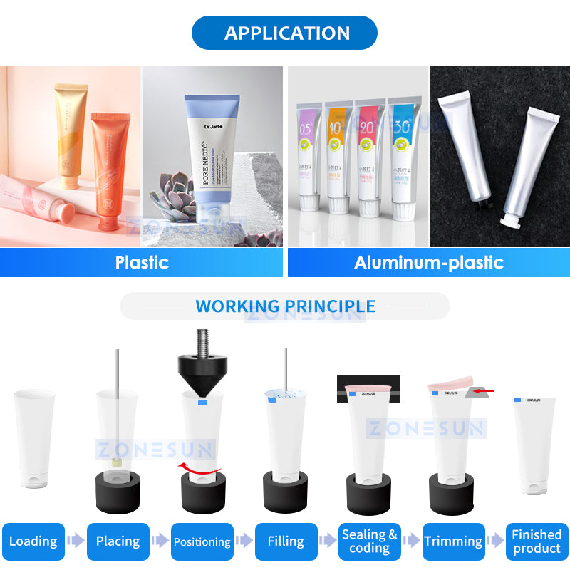 sofe tube filling sealing machine