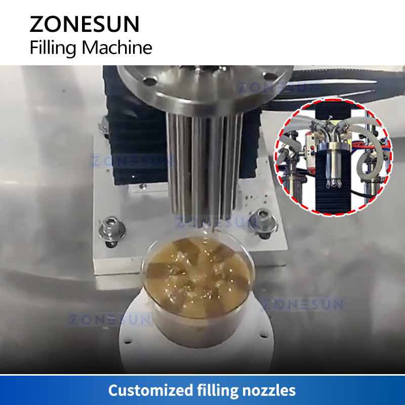 ZONESUN Dual-Color Swirl Filling Machine Stripe Filler Thick Paste Filler ZS-FM250