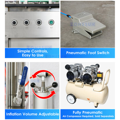 ZONESUN ZS-QW254 Aerosol Aluminum Can Liquid Filling and Sealing Machine