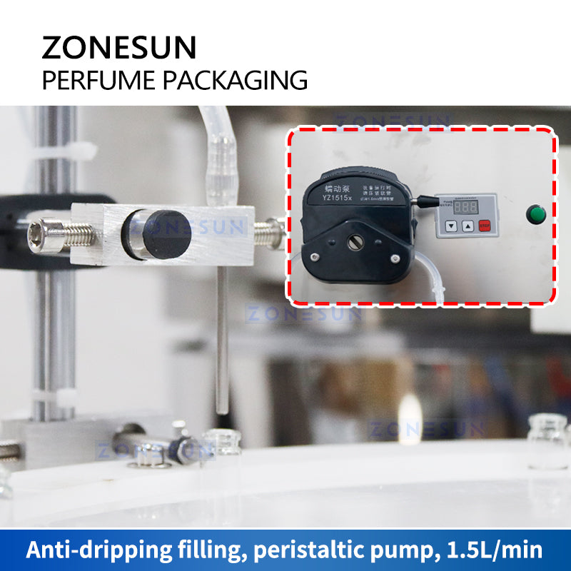 ZONESUN ZS-AFC7C Rotary Perfume Bottle Feeding Liquid Filling Capping Machine