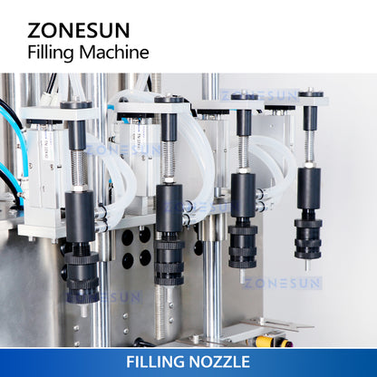 ZONESUN ZS-YTZL500 Semi-automatic 4 Nozzles Vacuum Liquid Perfume Filling Machine