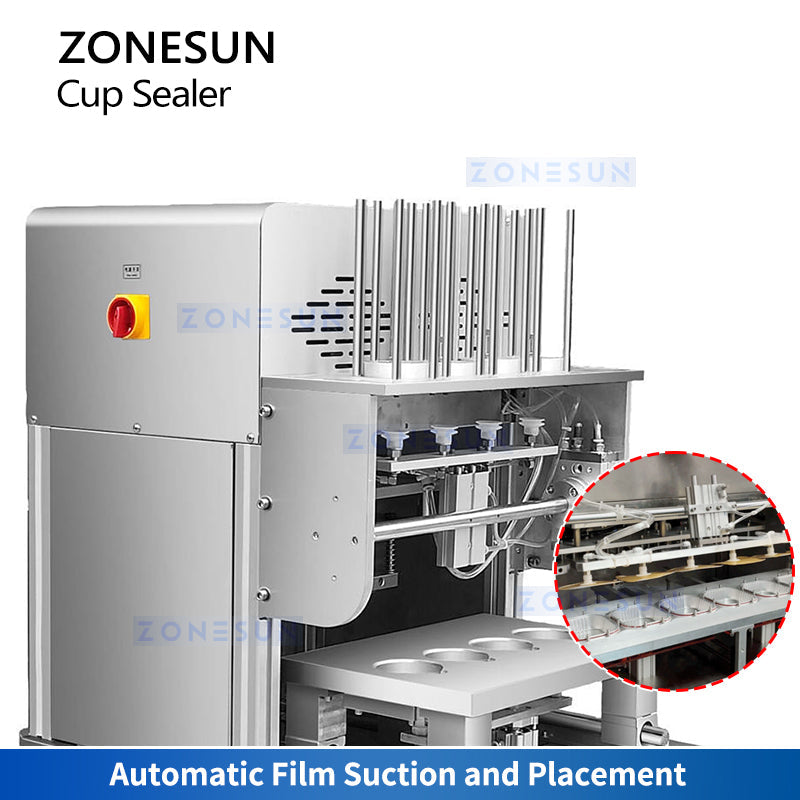 ZONESUN ZS-FK4D Semi Automatic Cup Sealing Machine Yogurt Cup Sealer