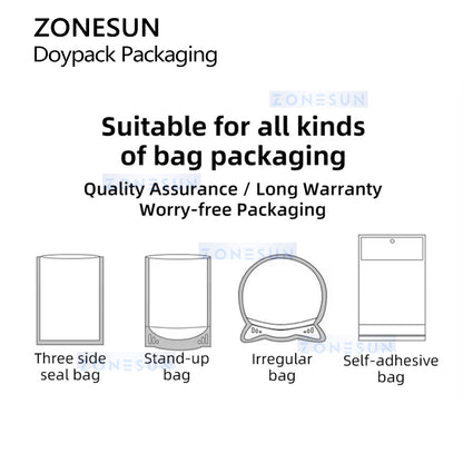 ZONESUN ZS-FSFM1 Powder Filling and Sealing Machine Doypack Packaging