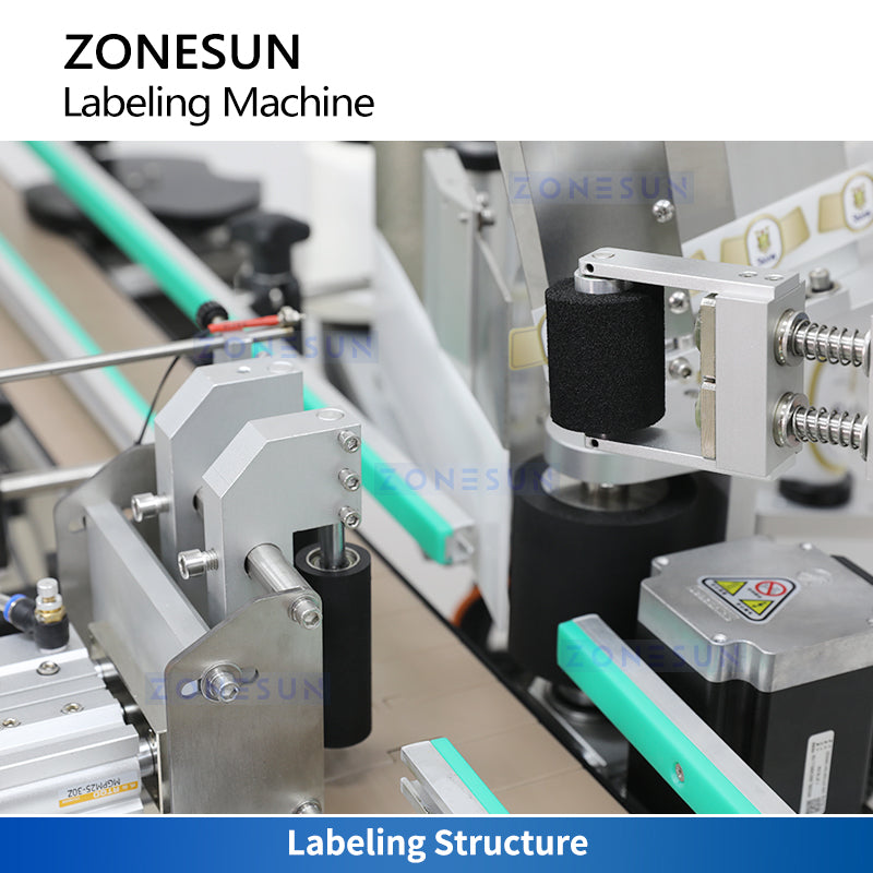 ZONESUN Automatic Bottle Neck and Body Round Labeling Machine ZS-TB822R