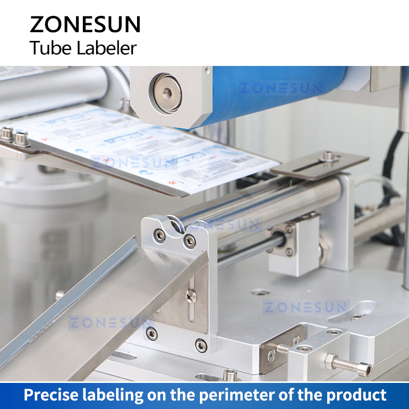 ZONESUN ZS-TB801D Semi Automatic Round Bottle Labeling Machine For Normal Transparent Label