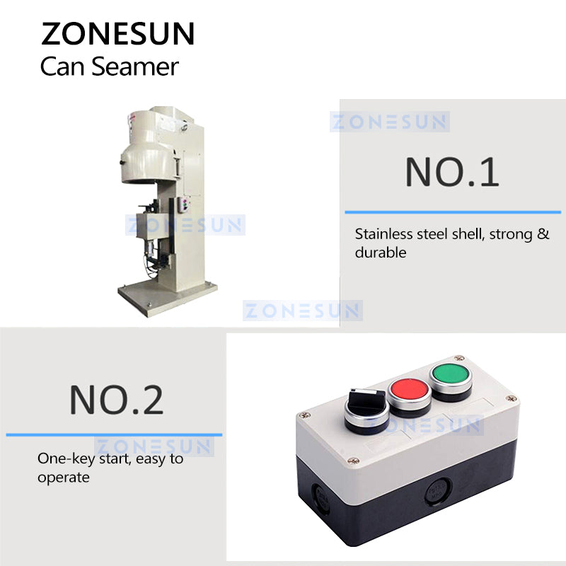 ZONESUN ZS-CS1 Can Sealing Machine Large-sized Cylindrical Cans Seamer