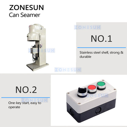 ZONESUN ZS-CS1 Can Sealing Machine Large-sized Cylindrical Cans Seamer