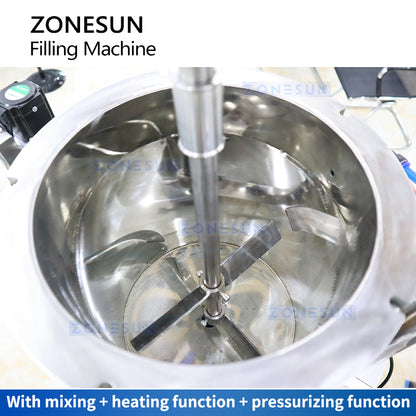 ZONESUN ZS-CCF1500 Lip Gloss Paste Filling Machine Heating Mixing Filler