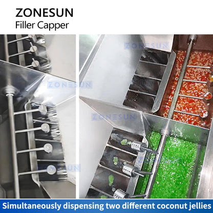 ZONESUN ZS-FAL180F7 Coconut Jelly Juice Filling Capping Production Line