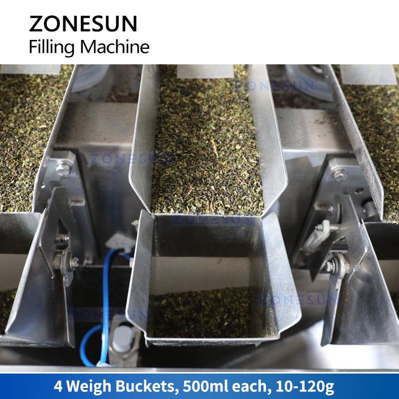 ZONESUN ZS-KLCZ02 Automatic Vibratory Weigh Filler Granule Filling Machine