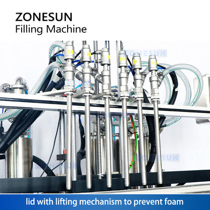 ZONESUN ZS-SV6HS Servo Piston Foam Liquid Filling Machine