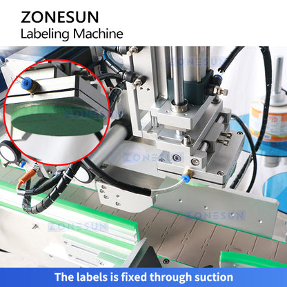 ZONESUN ZS-TB770 Top & Body Labeling Machine for Tapered Bottles