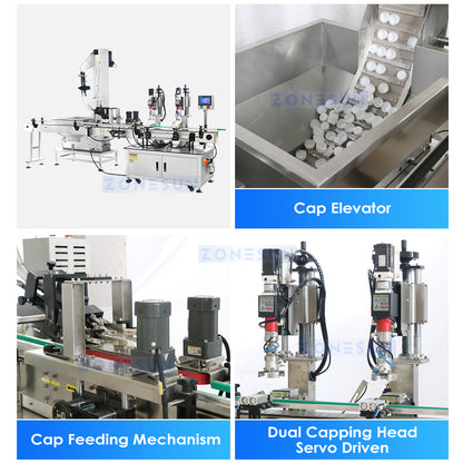 ZONESUN Meat Sauce Bottling Line Thick Paste Filling and Capping Machine ZS-FAL180B5