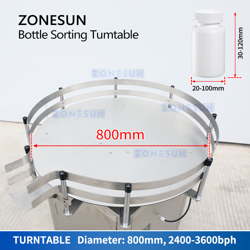 Descodificador automático de botellas ZONESUN para línea de producción