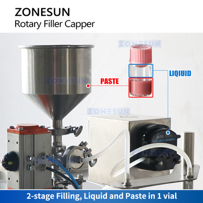 ZONESUN ZS-AFC30 Monoblock Liquid Paste Filling Capping Machine