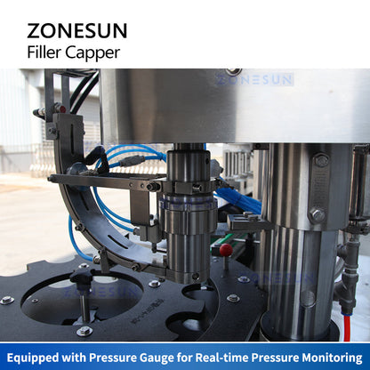 ZONESUN  Beer Bottle Filling and Capping machine Crown Cap Sealing Machine ZS-CFC4