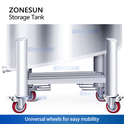 ZONESUN Stainless Steel Storage Tank Customized ZS-ST1500L