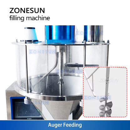 ZONESUN ZS-FM100B Tabletop Auger Filling Machine Powder Filler