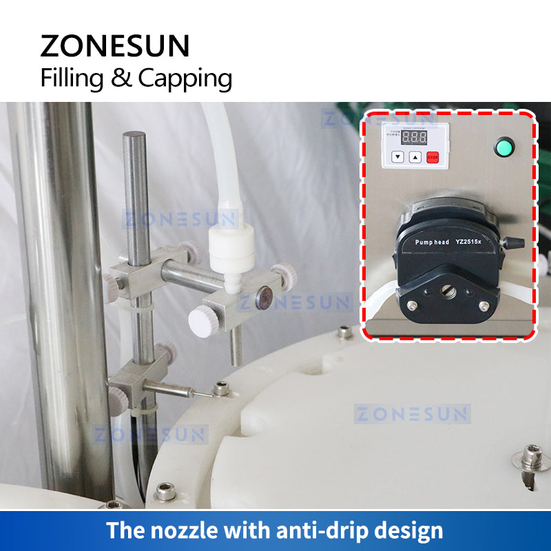 ZONESUN Automatic Bottle Filling and Capping Machine Peristaltic Pump ZS-AFC15