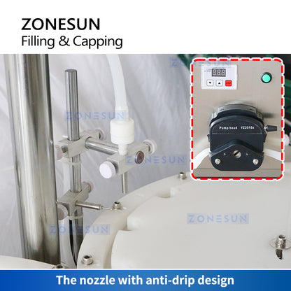 ZONESUN Automatic Bottle Filling and Capping Machine Peristaltic Pump ZS-AFC15