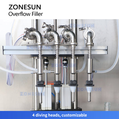 ZONESUN ZS-VTGZ100 Liquid Gravity Bottle Filling Machine