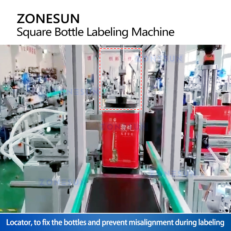 ZONESUN ZS-SL25 Automatic Square Bottle Labeling Machine Jar Cans Labeler