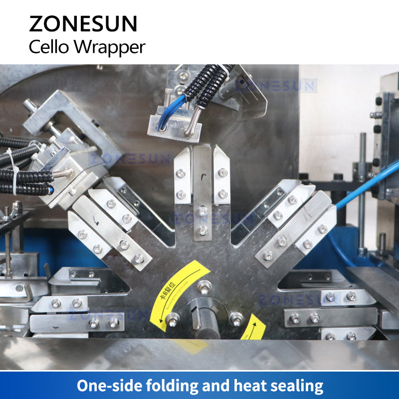 ZONESUN Automatic Cellophane Packaging Machine Cello Wrapper Boxes Overwrapping Product Packing Equipment ZS-TD280